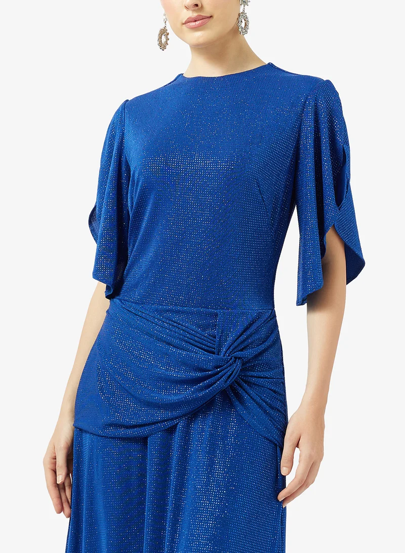 Namshi x  Draped Shimmer Evening Dress for Women | Best Price UAE